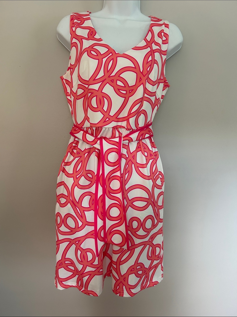 Gretchen Scott Designs Date Night String Thing Dress in Pink/Shrimp Size S